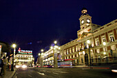 Puerta del Sol square. Night view. Madrid. Spain.