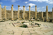 Macellum (market), archaeological site of Jerash. Jordan