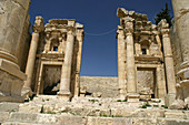 Cathedral, archaeological site of Jerash. Jordan