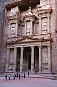 Façade of the Khasneh (Treasury) at Petra. Jordan
