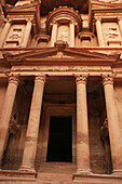 Façade of the Khasneh (Treasury) at Petra. Jordan