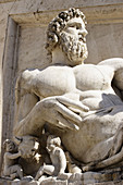 Statue. Piazza del Campidoglio, designed by Michelangelo. Rome. Italy