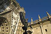 Detail on facade, cathedral. Sevilla. Spain