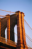 Section of the Brooklyn Bridge. New York City, USA