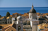 Cathedral of Assumption of the Virgin and bell tower. Dubrovnik. Dalmatia. Croatia.