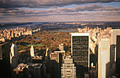 Central Park and buildings in New York City. USA
