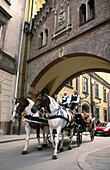 Horse carriage. Krakow. Poland.