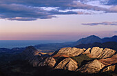 View of the Sierra de Calabrez and coast from the Fitu Viewpoint. Concejo de Parres. Asturias, Spain