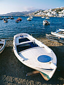 Boats at fishing harbor. Mykonos city. Mykonos. Greece
