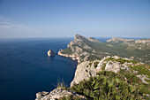 Kap Formentor, Blick vom Talaia d'Albercutx Aussichtsturm, Mallorca, Balearen, Spanien, Europa
