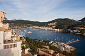 Blick über Bucht von Port d'Andratx, Mallorca, Balearen, Spanien, Europa
