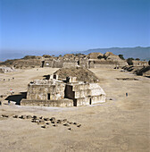 Monte Albán ceremonial centre of the Zapotecs; reused by Mixtecs for the burial of their nobles. Oaxaca, Mexico