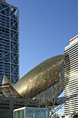 The Peix of Gehry at the Port Olimpic in the city of Barcelona, Catalonia, Spain, Europe