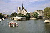 Notre Dame and Seine River. Paris, France