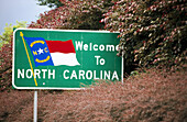 North Carolina welcome sign, USA