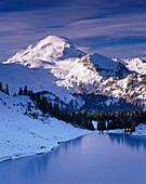 Winter on Mount Baker and Iceberg Lake. Mount Baker Wildereness. Washington