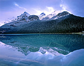 Predawn reflection on Lake Louise. Banff National Park. Alberta. Canada.