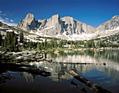 Cirque of the Towers from Lonesome Lake. Popo Agie Wilderness. Wind River Range. Wyoming. USA.