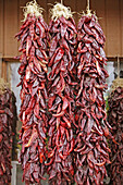 Dried chiles. Taos, New Mexico. USA
