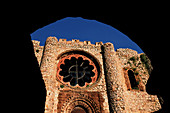 Church of Templar castle of Calatrava la Nueva. Ciudad Real province. Spain