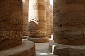 Bases of columns at Karnak. Luxor, Egypt