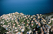 Housing development by sea shore, LEscala. Costa Brava, Girona province. Catalonia, Spain