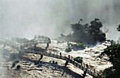 People on bridge. Iguazu falls. Brazil