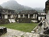 The Palace in Palenque, Maya archeological site (600 - 800 A.D.). Chiapas, Mexico