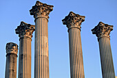Columns of Roman temple, Córdoba. Andalusia, Spain