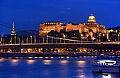 The Danube, Elizabeth Bridge and the Castle District, Budapest, Hungary