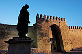 Séneca statue and Almodóvar gate, Nith view, Córdoba. Andalusia, Spain