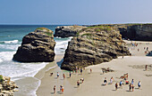 Las Catedrales beach. Ribadeo. Lugo province. Galicia. Spain