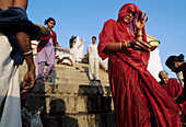 People by Ganges river. India