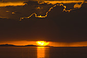 Sunset on the Great Salt Lake from Antelope Island, Utah