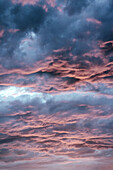 Stormy clouds at the end of the day over the Ocean.