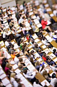 Students attending a lecture, Lecture theatre, Auditorium, University, Education