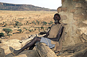 Elderly Council. Clay architecture. Dogon country. Mali.