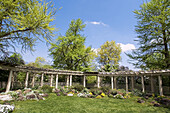 Gardens at George Eastman house in Rochester, New York. USA