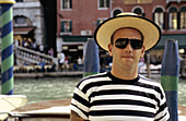 Proud Gondolier. Grand Canal. Venice. Italy