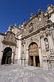 Left side door of the cathedral. Chihuahua Mexico