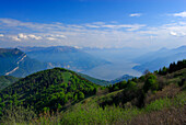 Blick vom Monte San Primo auf den Comer See, Como, Lombardei, Italien
