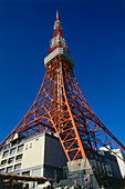 Das selbsttragende Stahlgerüst des Tokyo Tower, Tokio, Japan, Asien