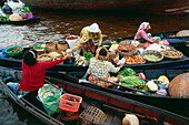 Women trading on floating market at Banjarmasin, South Kalimantan, Indonesia