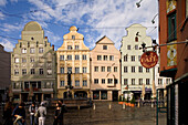 Moritzplatz, Marktplatz in der Altstadt von Augsburg, Augsburg, Bayern, Deutschland, Europa