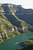 Júcar river gorge from Castle of Xirel. Cortes de Pallás, Valencia province. Comunidad Valenciana, Spain