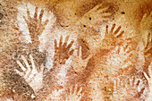 Ancient Cave Painting (9000 to 3000 years before present), Cueva de las Manos, Santa Cruz, Patagonia Argentina