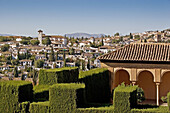 Albaicín as seen from the Alhambra. Granada. Andalucia. Spain.