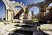 Pillar of St. Simeon residing beneath the main basilica of St. Simeons church, QalaAt Samann. Halab, Syria