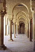 Interior courtyard of the Great Mosque in Kairouan. Tunisia