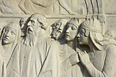 Detail of relief on monumental staircase, Teruel. Aragón, Spain